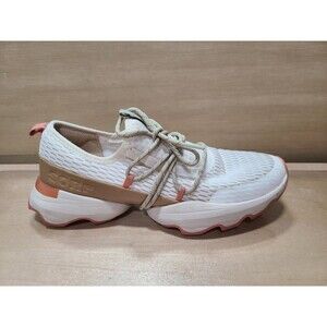 Sorel Kinetic Impact White Brown Lace Running Shoes Womens Size 8.5